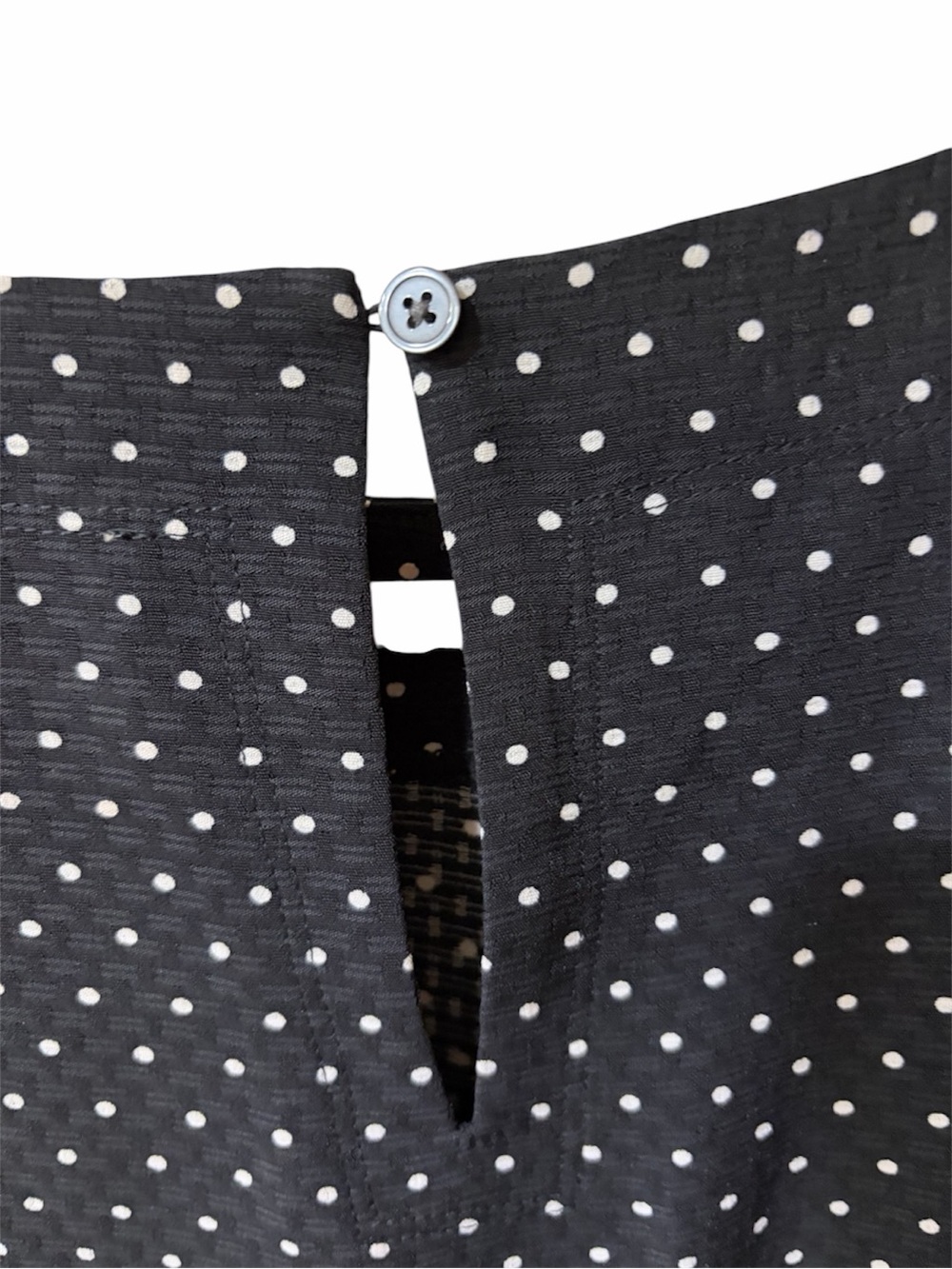 LOFT Black & White Polka Dot Blouse - Size S - Picture 3 of 6